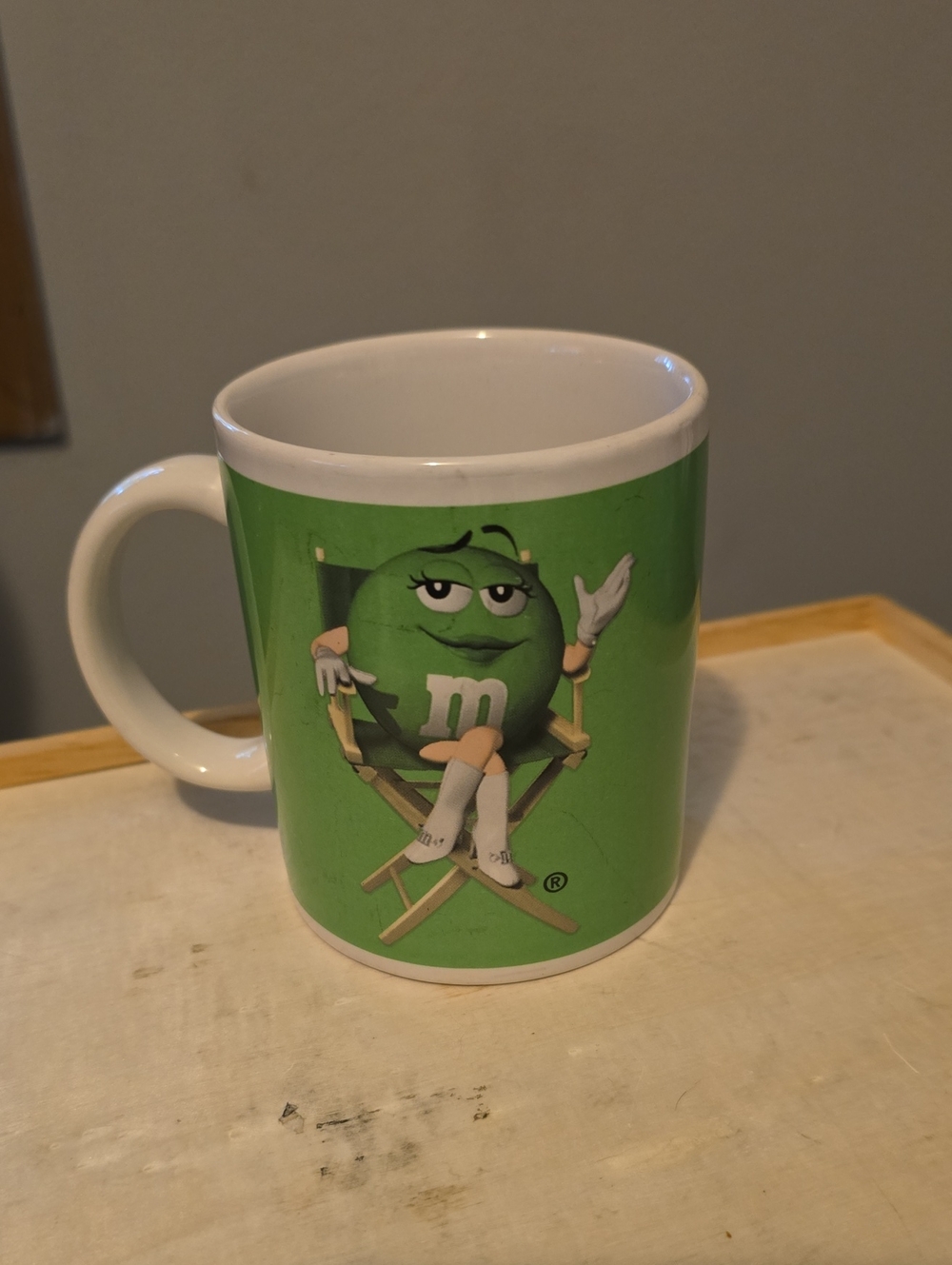M&M'S Green Character Ceramic Mug with White Rim